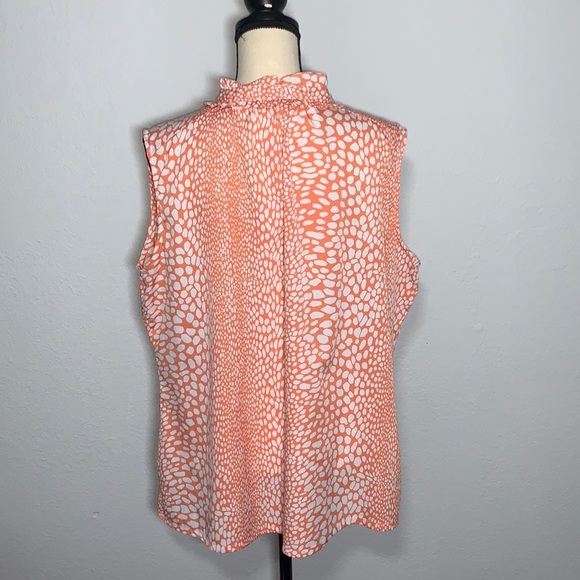 Jennifer and Grace Orange Sleeveless Button Down Blouse size 2X - Picture 3 of 6